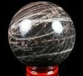 Polished, Black Moonstone Sphere - Madagascar #78936-1